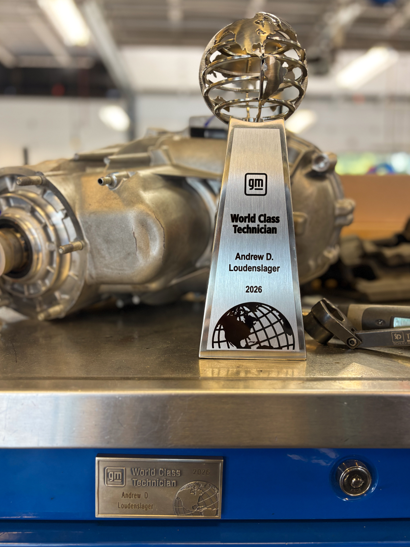 GM World Class Technician trophy awarded to Andrew D. Loudenslager, 2026