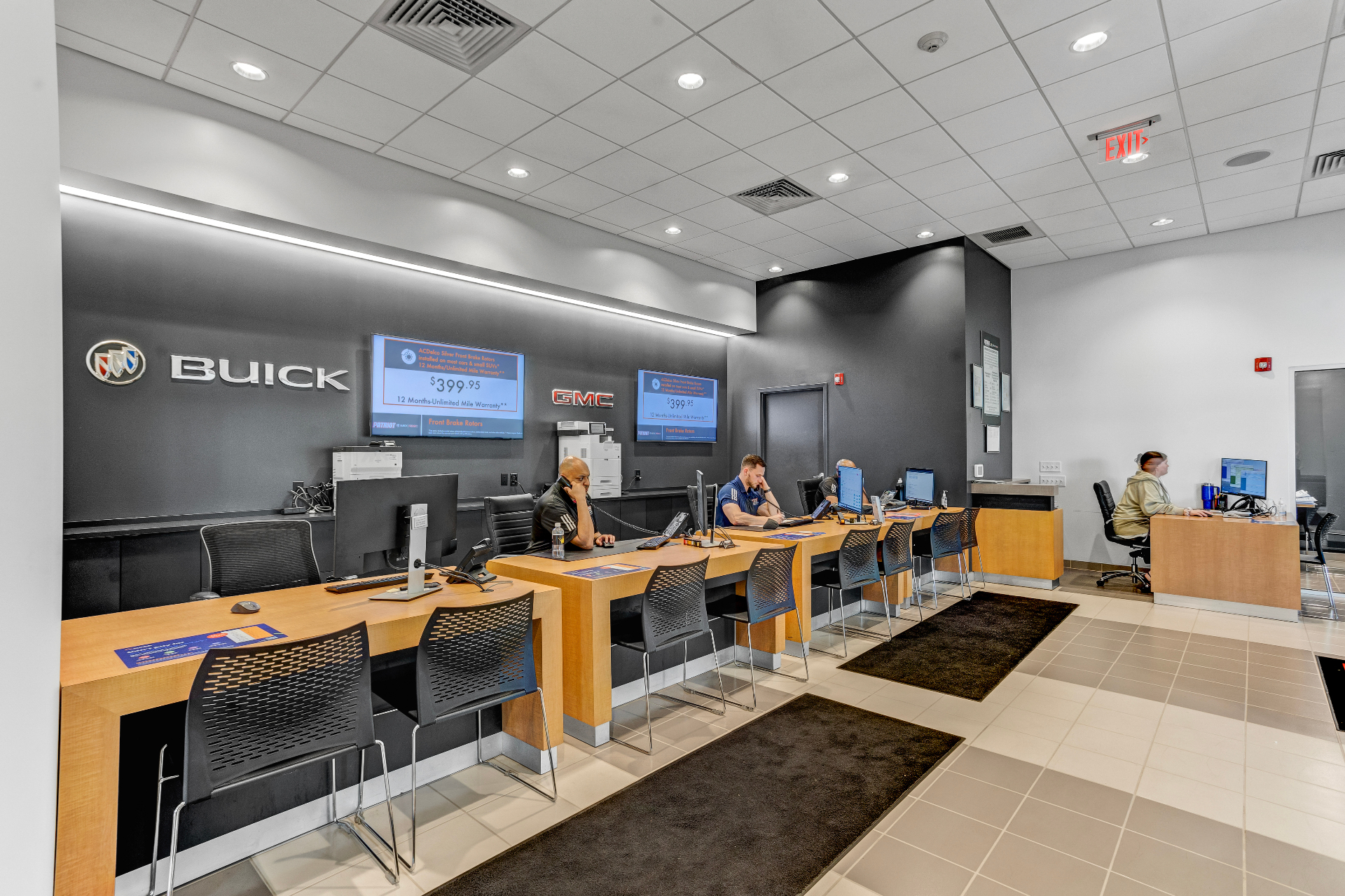 Service advisors at the desk