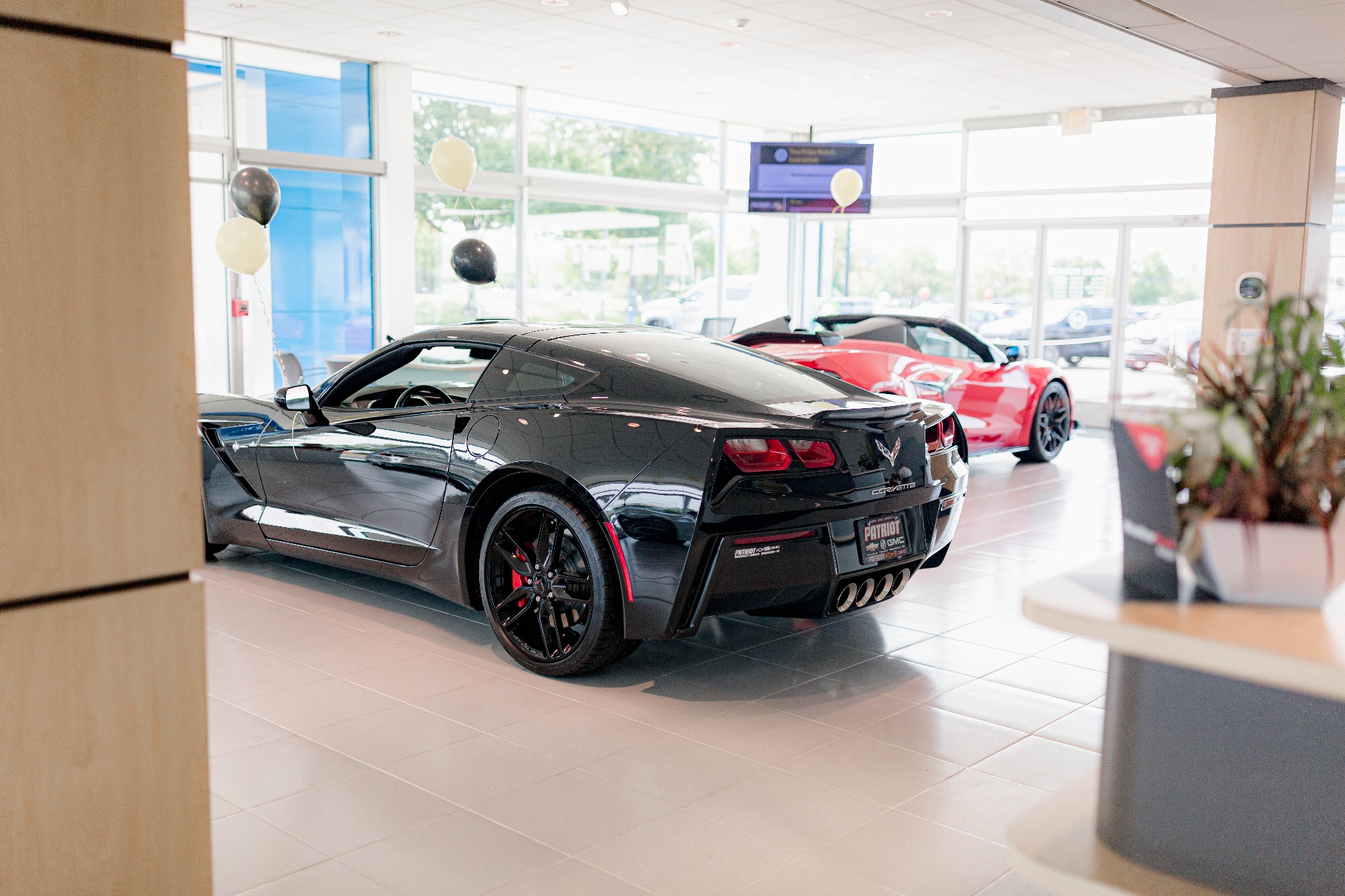 Corvettes on the Warminster showroom floor
